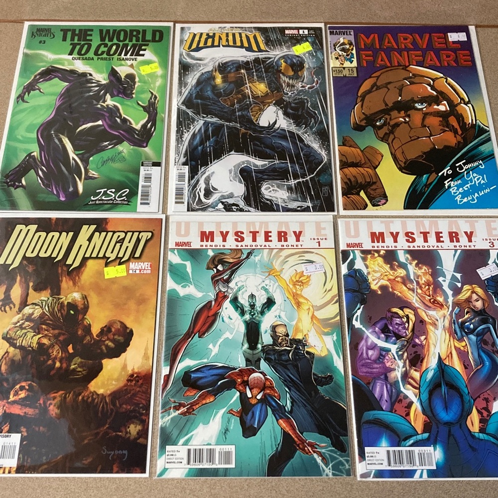 Marvel Comics Collection - Green, Black, Blue & Orange Covers